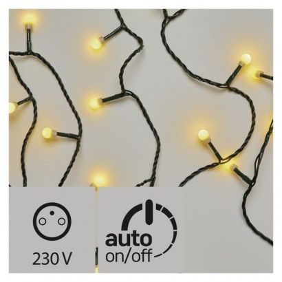 LED vianočná cherry reťaz – guľôčky, 20m, teplá b., časovač