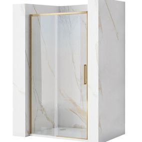REA - Posuvné sprchové dvere Rapid Slide 110 zlatá kartáčovaná REA-K4708