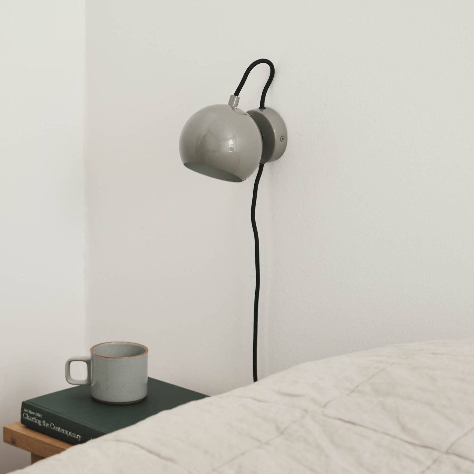 FRANDSEN Ball Magnet nástenné svetlo, sivá lesklá, Obývacia izba / jedáleň, kov, E14, 25W, L: 12 cm