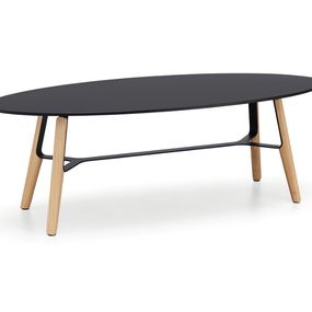 MIDJ - Oválny stôl LIU, výška 50 cm