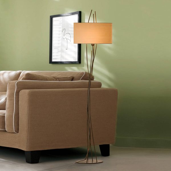 Menzel Living oválna stojaca lampa, Obývacia izba / jedáleň, kov, plast, E27, 40W, L: 50 cm, K: 185cm