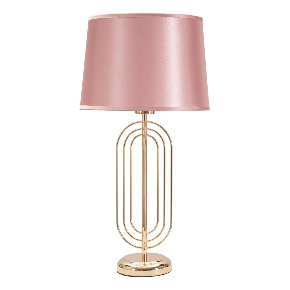 Ružová stolová lampa Mauro Ferretti Krista, výška 55 cm