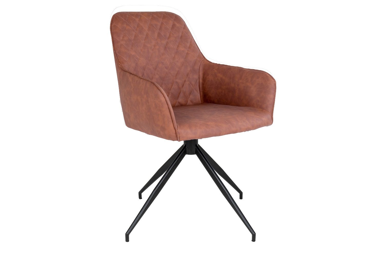 Dizajnová otočná stolička Gracelyn vintage hnedá