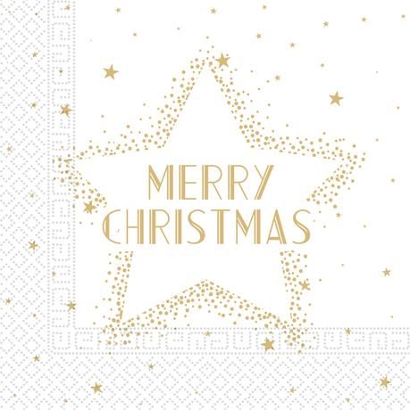 PROCOS Vianočné papierové obrúsky 33x33cm 3vrstvové merry christmas