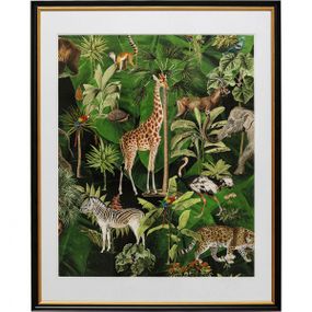 KARE Design Zarámovaný obraz Animals in Jungle 80x100cm