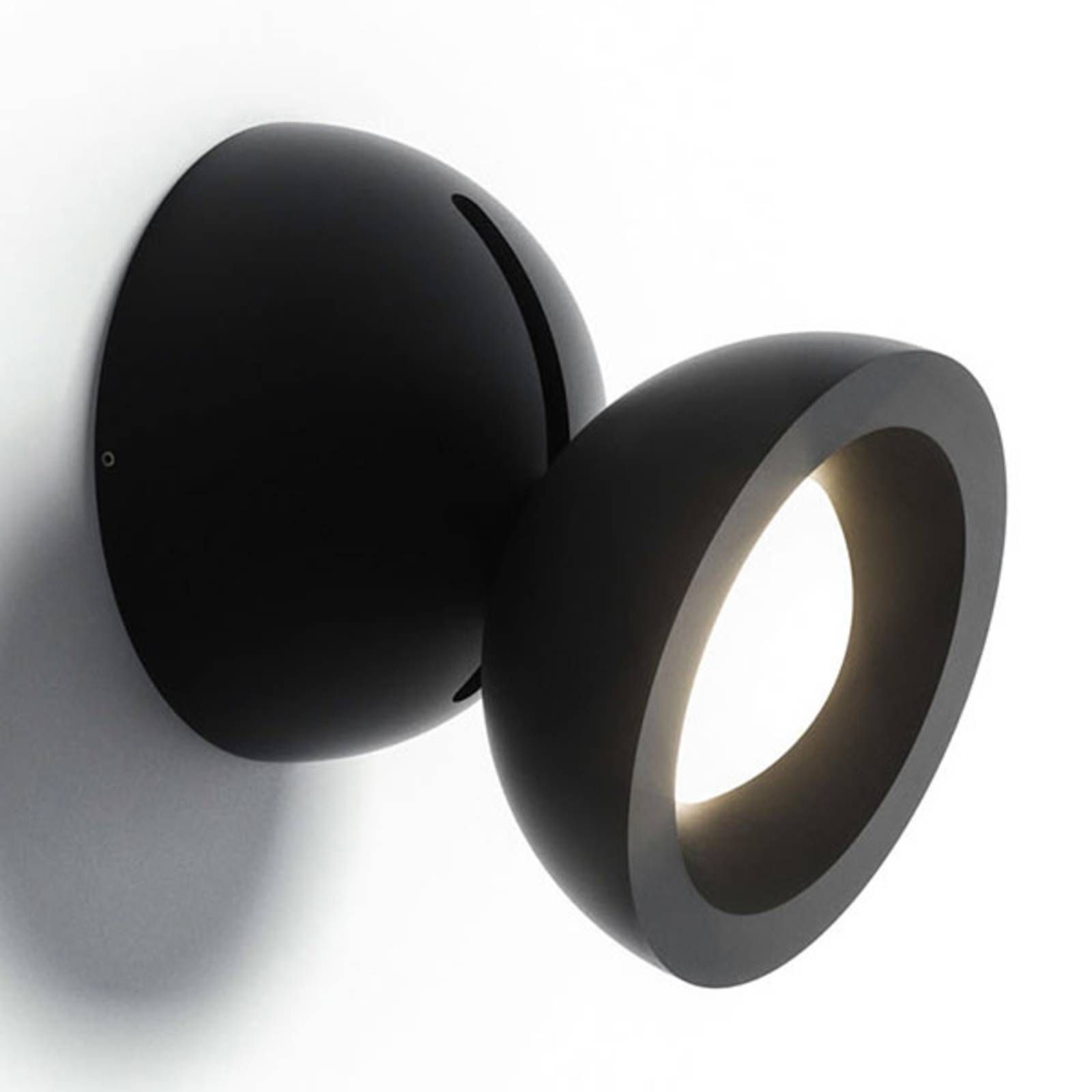 Axo Light Axolight DoDot nástenné LED svietidlo čierne 46°, Obývacia izba / jedáleň, hliník, 17.5W, K: 12.7cm