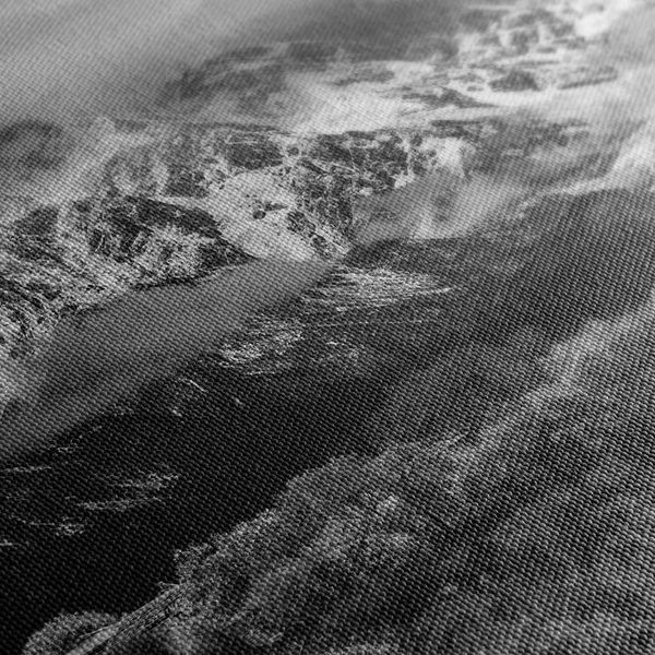 Obraz jedinečná horská krajina v čiernobielom prevedení - 120x80
