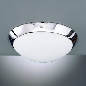 Hufnagel Stropné svietidlo Katrin IP44, chróm, Kúpeľňa, opálové sklo, kov, E27, 46W, K: 10cm