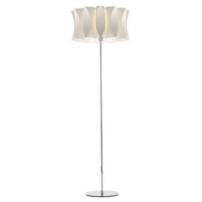 Artempo Italia Stojaca lampa Virus v drevenom vzhľade biely jaseň, Obývacia izba / jedáleň, kov, polykarbonát, E27, 25W, K: 165cm