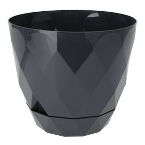 Květináč diamant s podstavcem 15 cm antracit