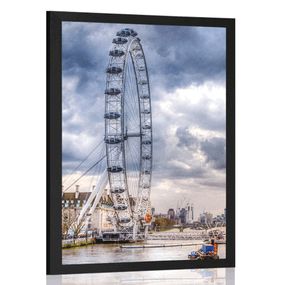 Plagát jedinečný Londýn a rieka Temža - 40x60 black