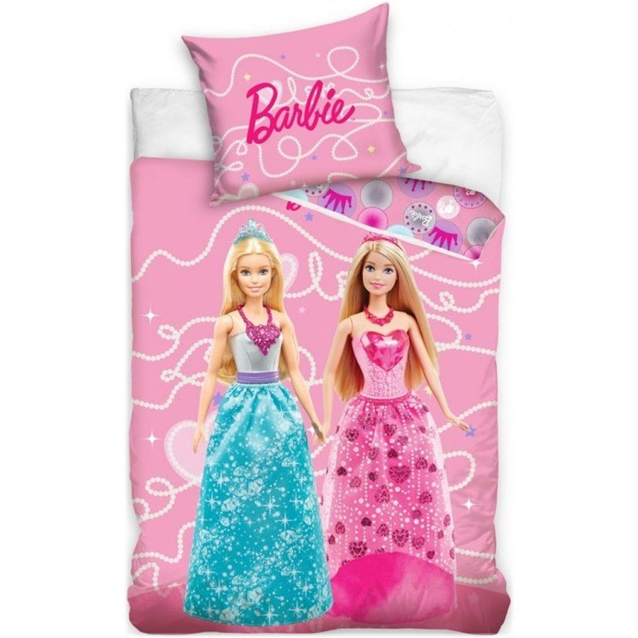 Carbotex · Bavlnené posteľné obliečky Barbie - motív Dve princezné - 100% bavlna Renforcé - 70 x 90 cm + 140 x 200 cm