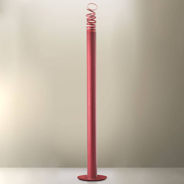 Artemide Stojaca LED lampa Decomposé, červená, Obývacia izba / jedáleň, hliník, 45W, K: 180cm