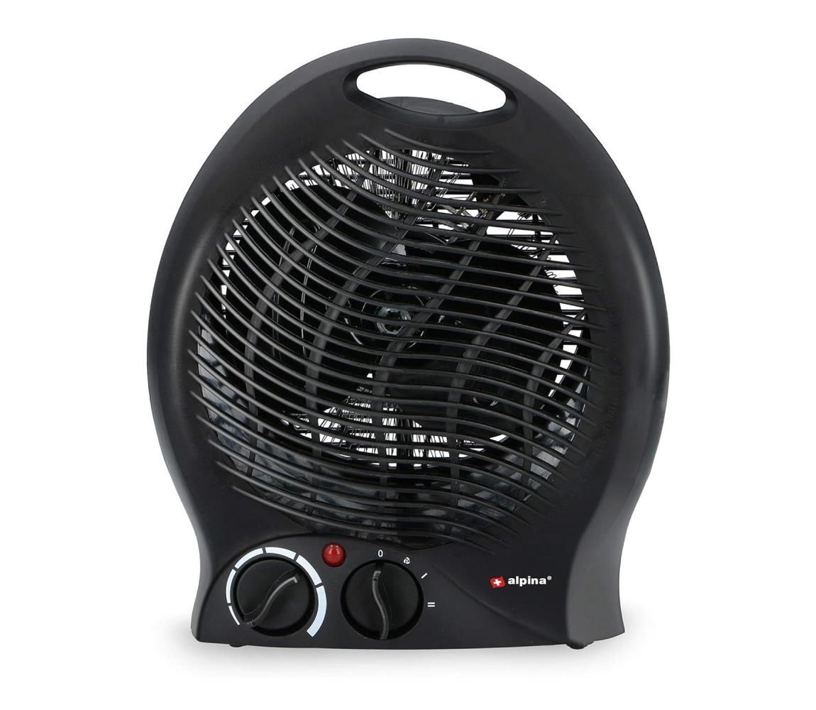 Ventilátor s výhrevným telesom 1000/2000W/230V čierna