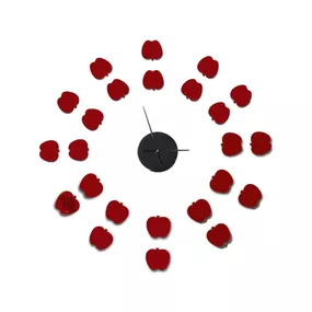 Nástenné samolepiace hodiny Mauro Ferretti Apples, ⌀ 75 cm