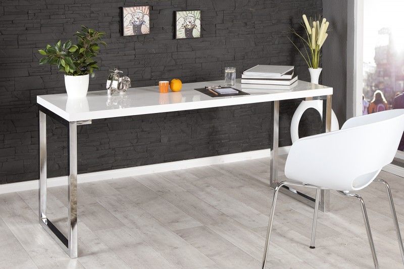 Germany24 - Písací stôl biely 160x60cm