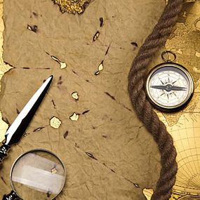 Obraz Starý kompas a Mapa zv24354