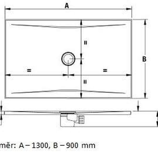 Jika Cubito Pure - Sprchová vanička oceľová premium 1300 mmx900 mm, antislip, čierna H2164236160001
