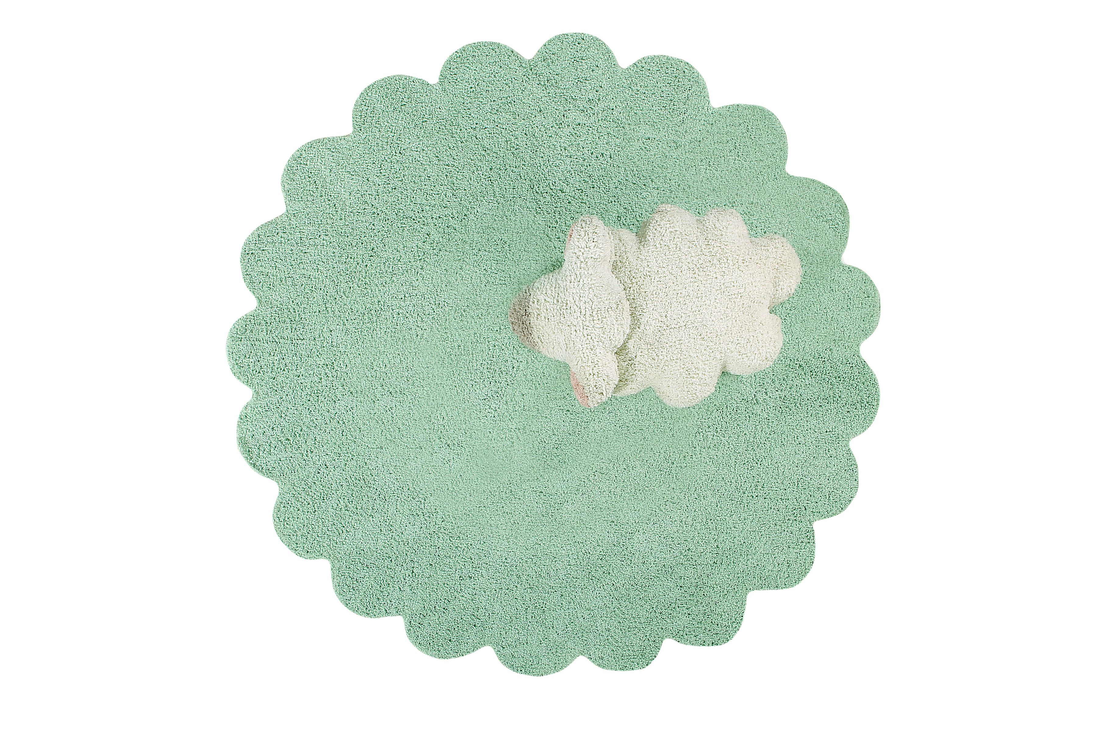 Lorena Canals koberce Ručne tkaný kusový koberec Puffy Sheep - 140x140 kytka cm