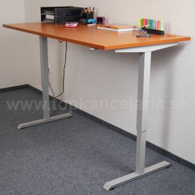 Výškovo nastaviteľné stoly EcoMotion 180 - 800 mm, Elektrický zdvih, 0, 1800 mm, Čerešňa, 705 - 1205 mm