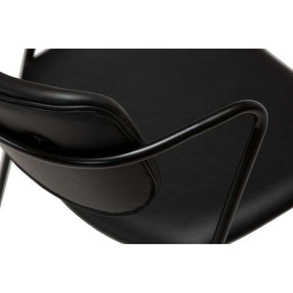 Čierna stolička z imitácie kože DAN-FORM Denmark Zed
