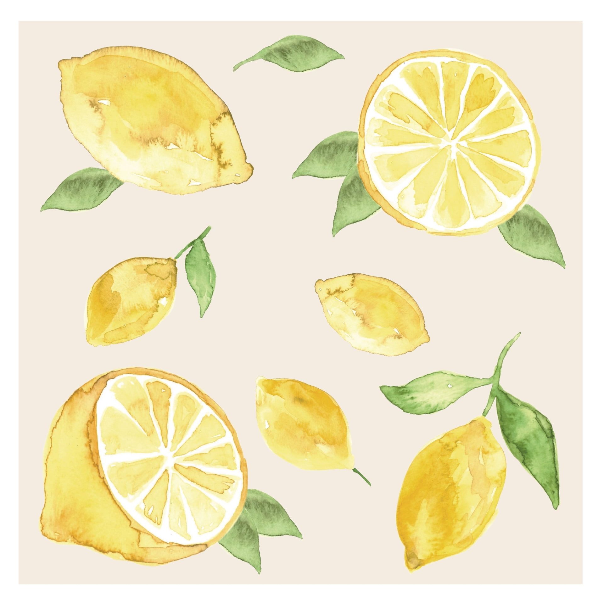 IB LAURSEN Papierové servítky Lemons – 20 ks