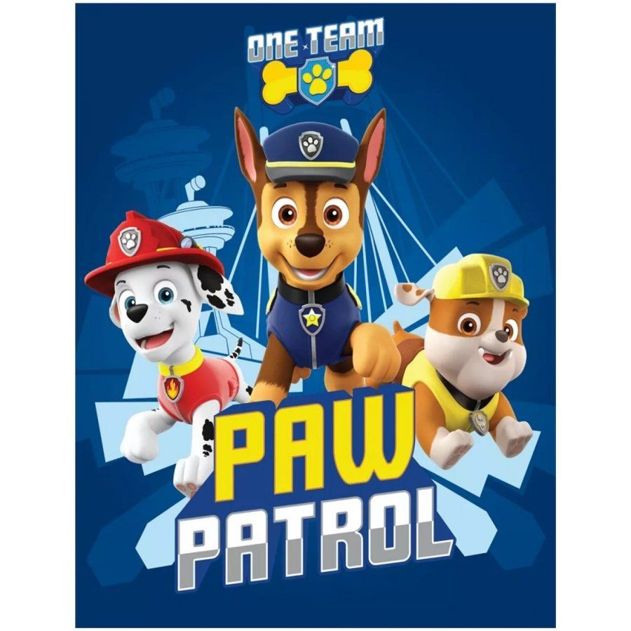 BrandMac · Fleecová deka Labková patrola - Paw Patrol - motív One Team - 100 x 140 cm