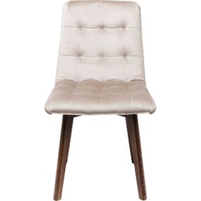 KARE Design Stříbrná čalouněná jídelní židle Moritz