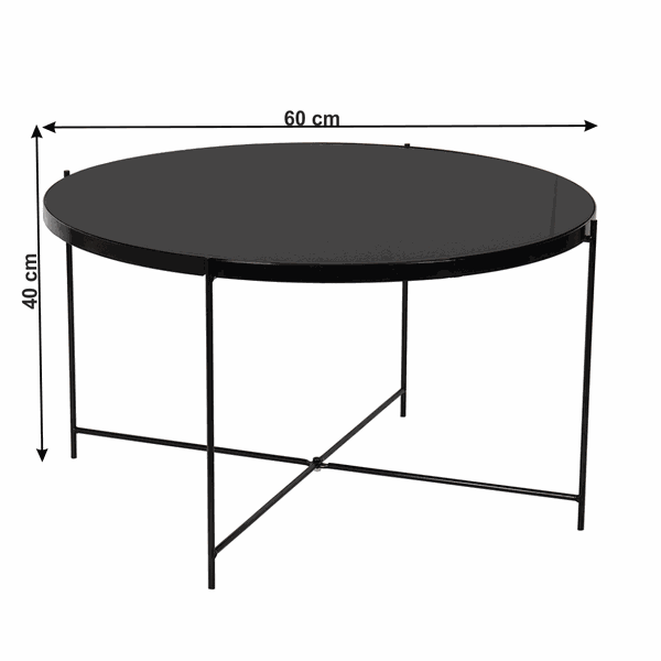 Konferenčný stolík, sklo/kov  KURTIS