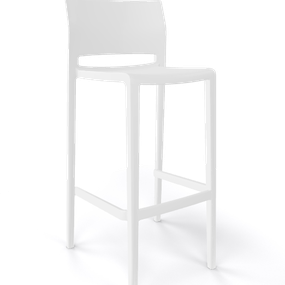 GABER - Barová stolička BAKHITA - vysoká, biela