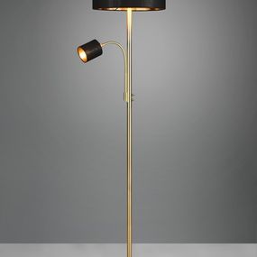 TRIO 416900208 MOTEL stojaca lampa 1xE27, 1xE14 V1635mm matná mosadz, čierna