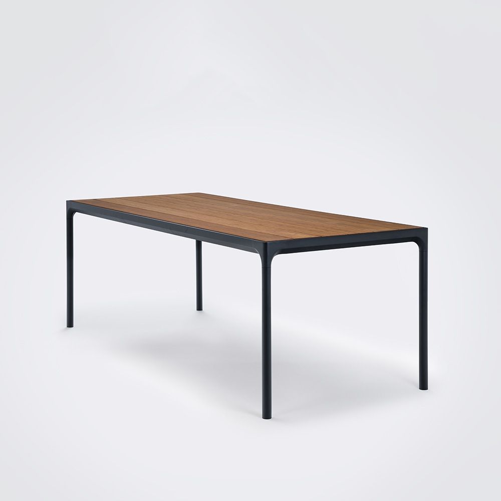Houe Denmark - Stôl FOUR, 210 cm, bambus / čierny rám