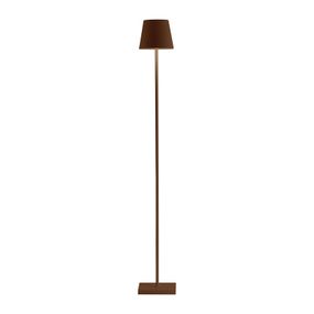 Zafferano Poldina L lampa na batérie IP54 corten, Obývacia izba / jedáleň, hliník, polykarbonát, 4W, K: 122cm