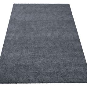 DomTextilu Moderný huňatý koberec v krásnej antracitovej farbe 64647-238571
