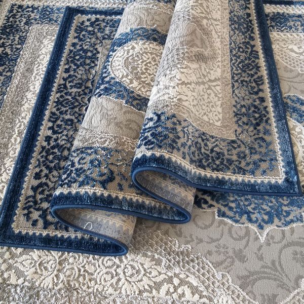 DomTextilu Exkluzívny koberec modrej farby vo vintage štýle 54494-234085