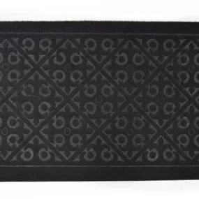 Kinekus Rohož 40x60 cm guma + textil čierna ORNAMENT bezokrajová