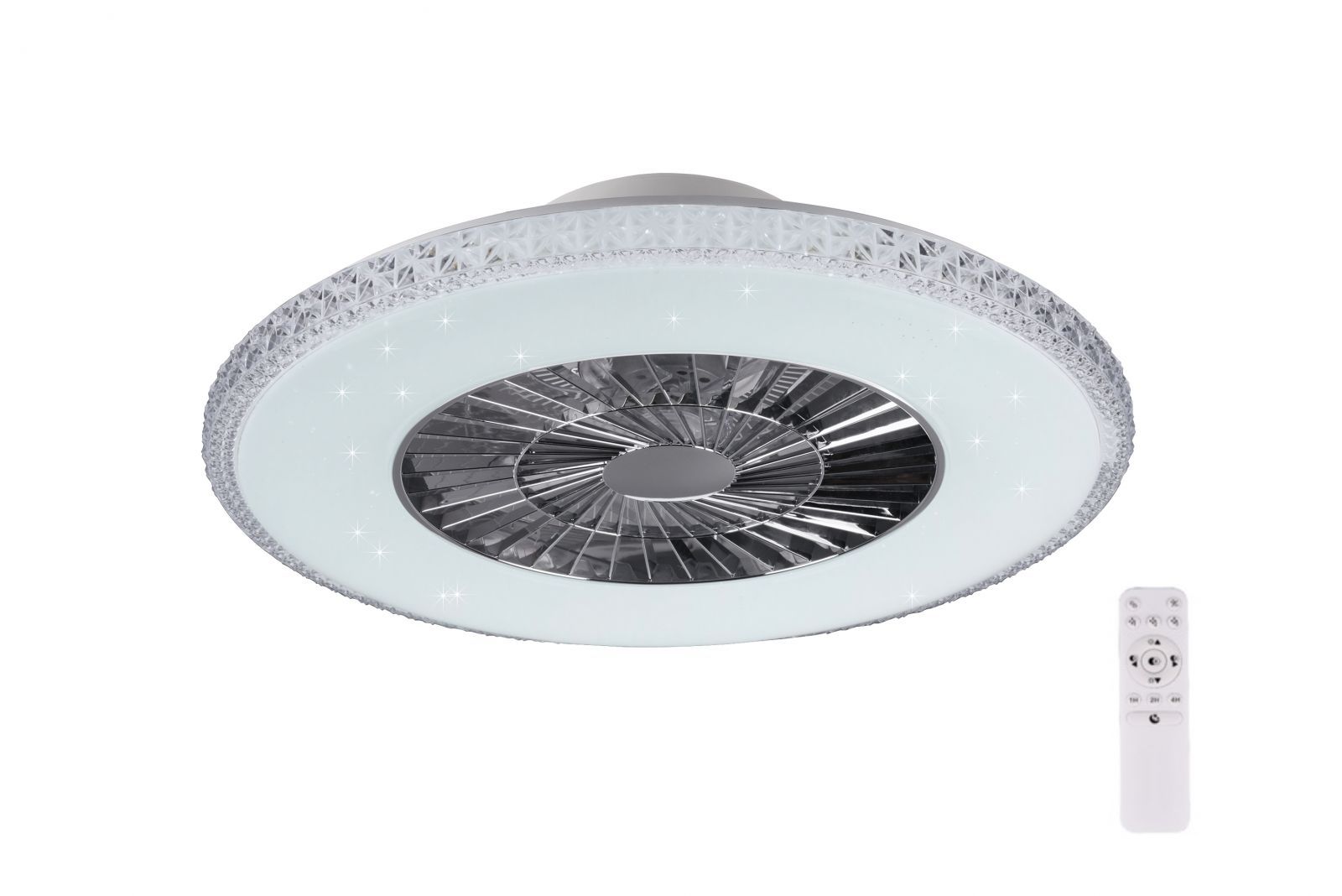 R62412106 TRIO RL HARSTAD stropné stmievateľné LED svietidlo s ventilátorom 40W 4000lm 3000-6000K IP20 biela s diaľkovým ovládaním