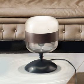 Vistosi Dizajnová stolová lampa Futura zo skla, 29 cm, Obývacia izba / jedáleň, kov, sklo, E27, 77W, K: 29cm