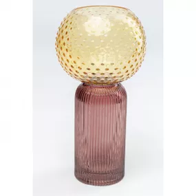 KARE Design Žluto-fialová skleněná váza Marvelous Duo  31cm