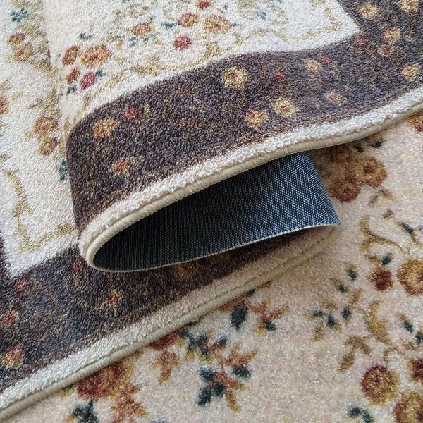DomTextilu Originálny hnedo krémový vintage koberec do obývačky 40994-187506