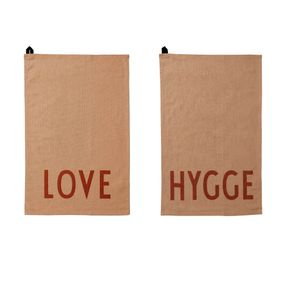 DESIGN LETTERS Utierky Love Hygge - set 2 ks
