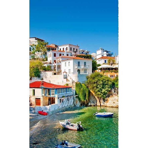 MS-2-0197 Vliesová obrazová fototapeta Greece Coast, veľkosť 150 x 250 cm