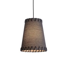 Viokef Závesná lampa Timor, textil, čierna, Obývacia izba / jedáleň, látka, oceľ, E27, 60W