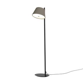 Marset MARSET Tam stojacia lampa, 1-pl., matná, hnedá, Obývacia izba / jedáleň, hliník, kov, metakrylát, E27, 8W, K: 116cm