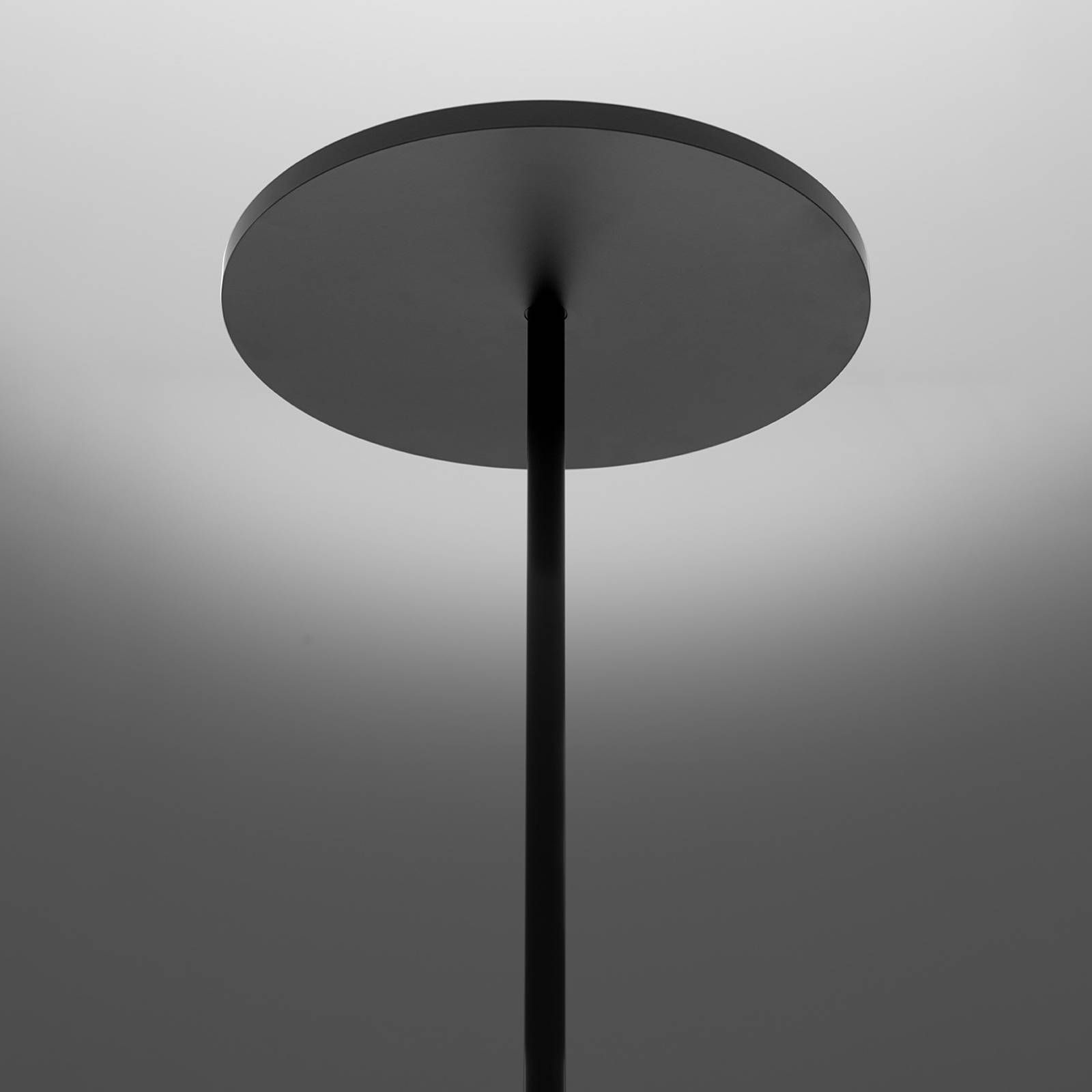 Artemide Athena stojaca LED lampa, 3 000 K, čierna, Obývacia izba / jedáleň, hliník, oceľ, 37W, K: 183.1cm