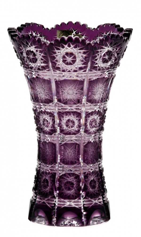 Krištáľová váza Paula II, farba fialová, výška 180 mm