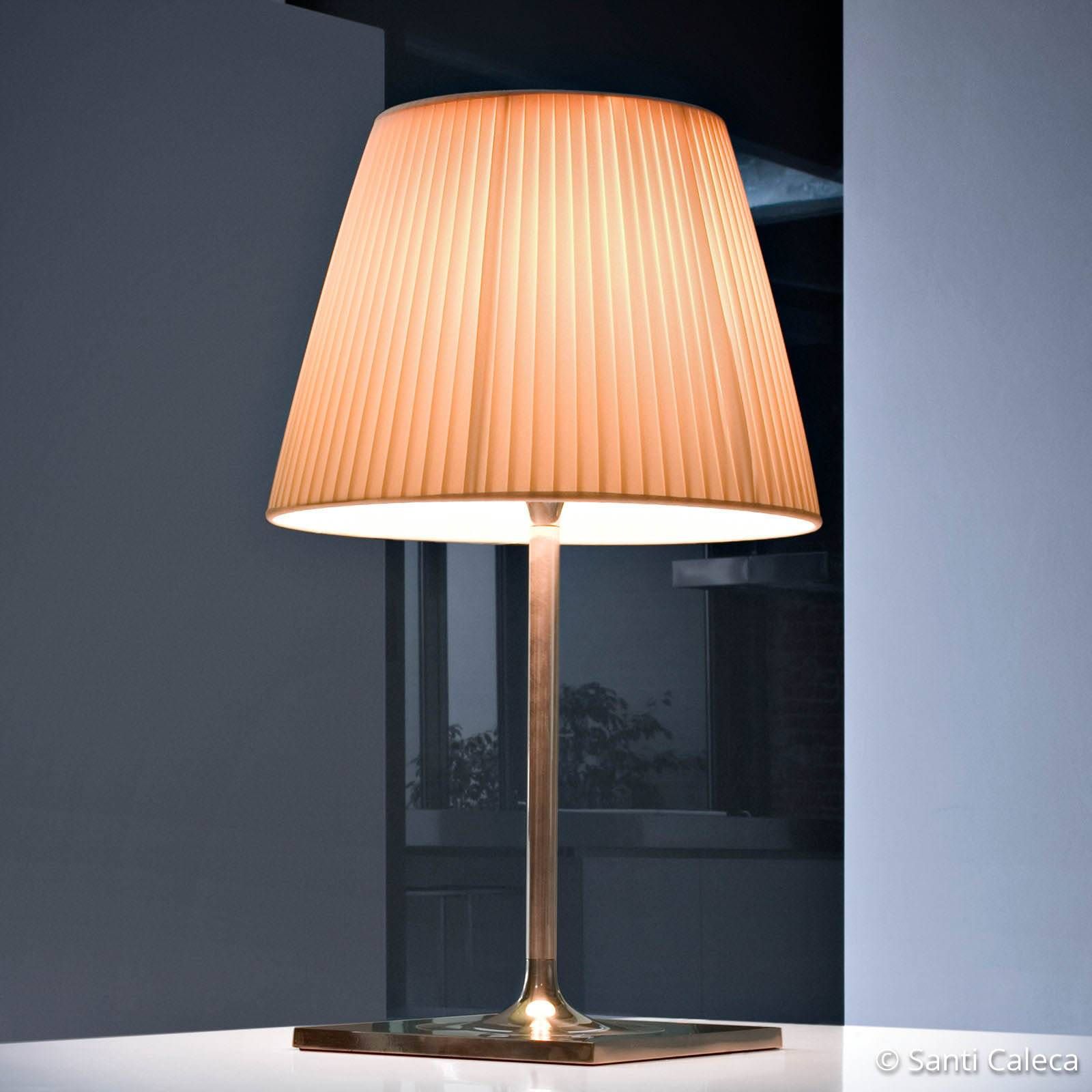 FLOS KTribe T2 stolná lampa, textilné tienidlo, Obývacia izba / jedáleň, látka, polykarbonát, hliník, E27, 150W, K: 69cm