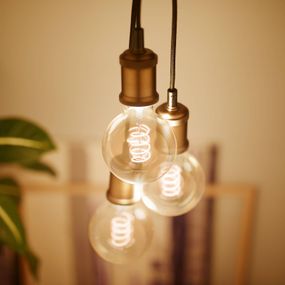 Philips závesná lampa vintage, objímka E27 zlatá, Obývacia izba / jedáleň, kov, E27, 40W