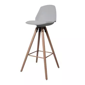 Dkton 23610 Dizajnová pultová stolička Nerea, šedá