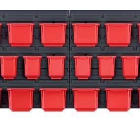 Závesný organizér s 20 boxmi ORDERLINE 80x16,5x40 cm čierno-červený